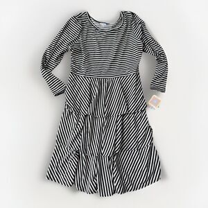 Lularoe Georgia Dress Size 2XL Tiered Ruffle Black White Striped NWT